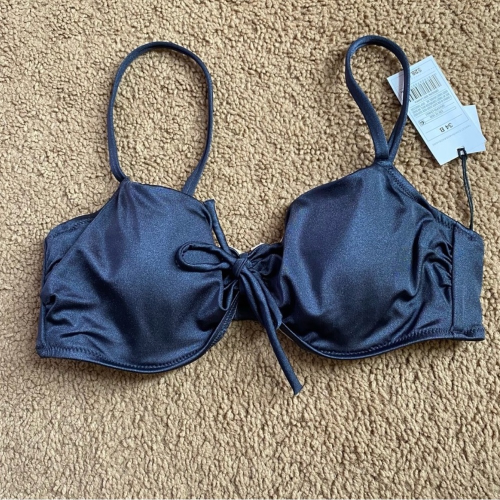 Shade & Shore navy blue bikini top with underwire